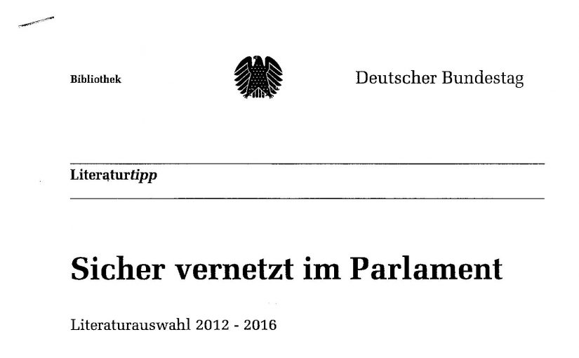 recommended twice by the library of the German Bundestag